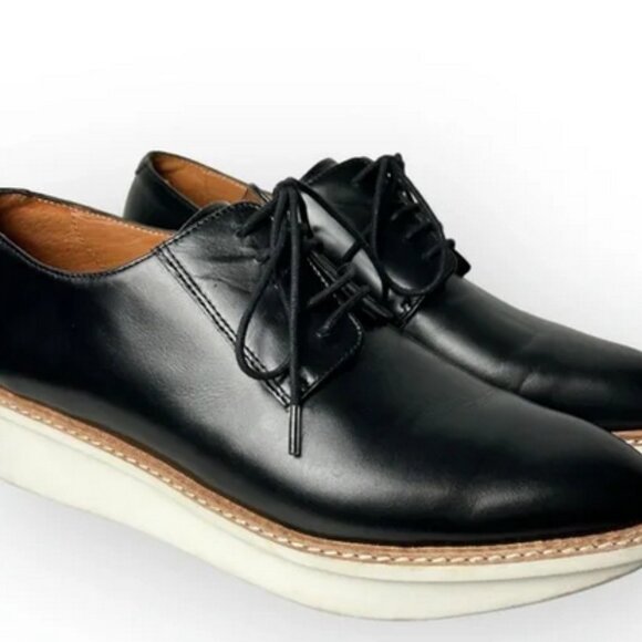 10 Crosby Derek Lam Black Patent Leather Gordon Oxford Shoe 8 - Picture 1 of 7